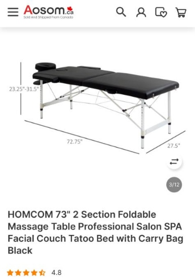 FOLDABLE MASSAGE TABLE
