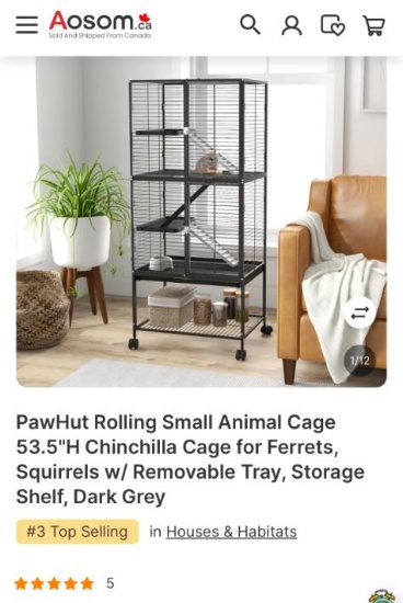 ROLLING SMALL ANIMAL CAGE