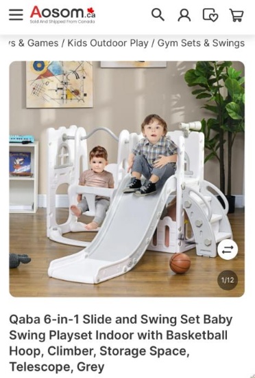 6-IN-1 SLIDE AND SWING BABY PLAYSET