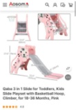3-IN-1 SLIDE FOR TODDLERS WITH BASKETBALL HOOP