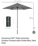 6.6 FT PATIO UMBRELLA DARK GREY