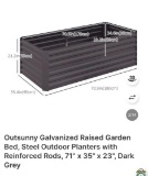 GALVANIZED RAISED GARDEN BED