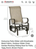 PATIO GLIDER WITH BREATHABLE MESH FABRIC