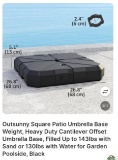 PATIO UMBRELLA BASE WEIGHT. BLACK
