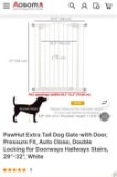 EXTRA TALL DOG GATE WITH DOOR