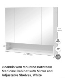 WALL MOUNTED BATHROOM MEDICINE CABINET WITH MIRROR