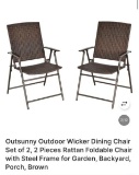 2 RATTAN FOLDABLE CHAIRS