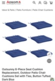 6PC CUSHION REPLACEMENTS