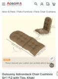 2 ADIRONDACK CHAIR CUSHIONS