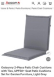 2PC PATIO CHAIRT CUSHIONS WITH TIES