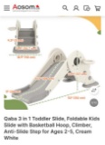 3-IN-1 TODDLER SLIDE WITH BASKETBALL NET