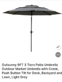 9FT PATIO UMBRELLA WITH TILT AND CRANK