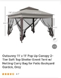 11FT X 11FT POP UP CANOPY WITH NETTING