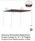 RETRACTABLE REPLACEMENT PERGOLA CANOPY