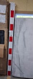 2 OF 8 FT PLASTIC SAFTEY BARRIERS --- ONE DAMAGED ON ONE END
