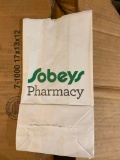 BOX OF SMALL PAPER SOBEYS BAGS