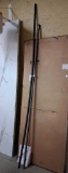 2 PIECES OF WOODEN TRIM, 8 FT LONG