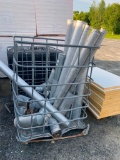 WOOD STORAGE CAGE WITH ASSORTED DLU PIPES