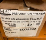 MAC 1-1/8 BAG OF 250 WOOD SCREWS, ANTI-CORROSION
