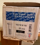 25 PCS 1/2-13 x 10 HEX BOLT GRADE BOLTS