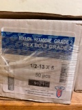 50 PCS OF 1/2 - 13 x 5 HEX BOLT GRADE BOLTS