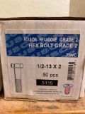50 PCS 1/2 - 13 x 2 HEX BOLT GRADE BOLTS