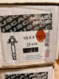 2 BOXES OF 15 PCS 1/2 x 5 1/2 ANCHORS