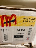 2 BOXES OF 25PCS 1/2 X 8 LAG BOLTS