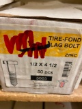 50PCS 1/2 X 4 1/2 LAG BOLTS