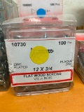 2 BOXES OF 100PCS 12 X 3/4 FLAT WOOD SCREWS
