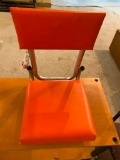 ORANGE BLEACHER SEAT WITH BACK REST