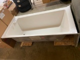 60 INCH BATHTUB, APPROX. 16 DEEP x 30 WIDE - TINY CHIP NEAR ONE CORNER