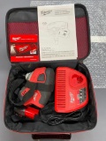 MILWAUKEE PALM NAILER WITH BATTERY AND CHARGER