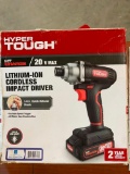 HYPER-TOUGH CORDLESS IMPACT DRIVER, 1/4 INCH, VARIABLE SPEED WITH BATTERY AND CHARGER
