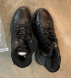 PAIR OF SHOES WITH SIDE ZIPPER - UNSURE OF SIZE