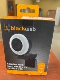 BLACKWEB WEBCAM WITH LED LIGHT RING - SEE PIC. FOR INFO.