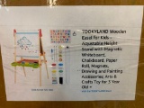 WOODEN EASEL FOR KIDS, ADJUSTABLE HEIGHT