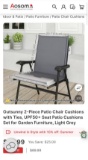 2PC PATIO CHAIR CUSIONS-LIGHT GREY
