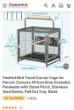 BIRD TRAVEL CARRIER CAGE