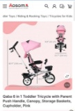 6-IN-1 TODDLER TRICYCLE-PINK