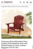 RED WOOD ADIRONDACK CHAIR