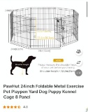 24 INCH FOLDABLE METAL PET PLAYPEN