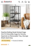 ROLLING SMALL ANIMAL CAGE