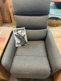GREY POWERED RECLINER- THE LEFT ARM IS LOOSE