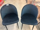2 BLACK VELVET DINING CHAIRS OR ACCENT CHAIRS