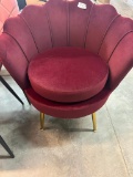 VELVET CHAIR DARK ROSE COLORED