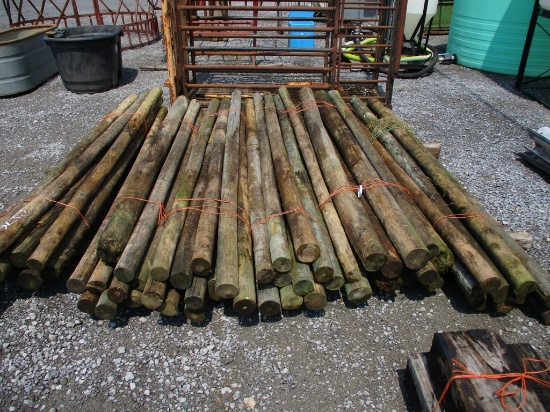 52) Wood Fence Post