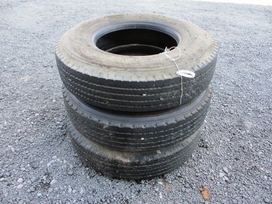 3) 9R 17.5 Trailer Tires