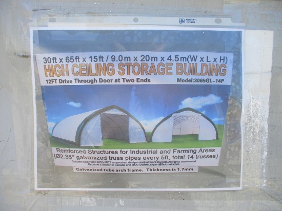 Hoop Building 30'x65'x15'