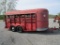 Red Bumper Hitch Stock Trailer